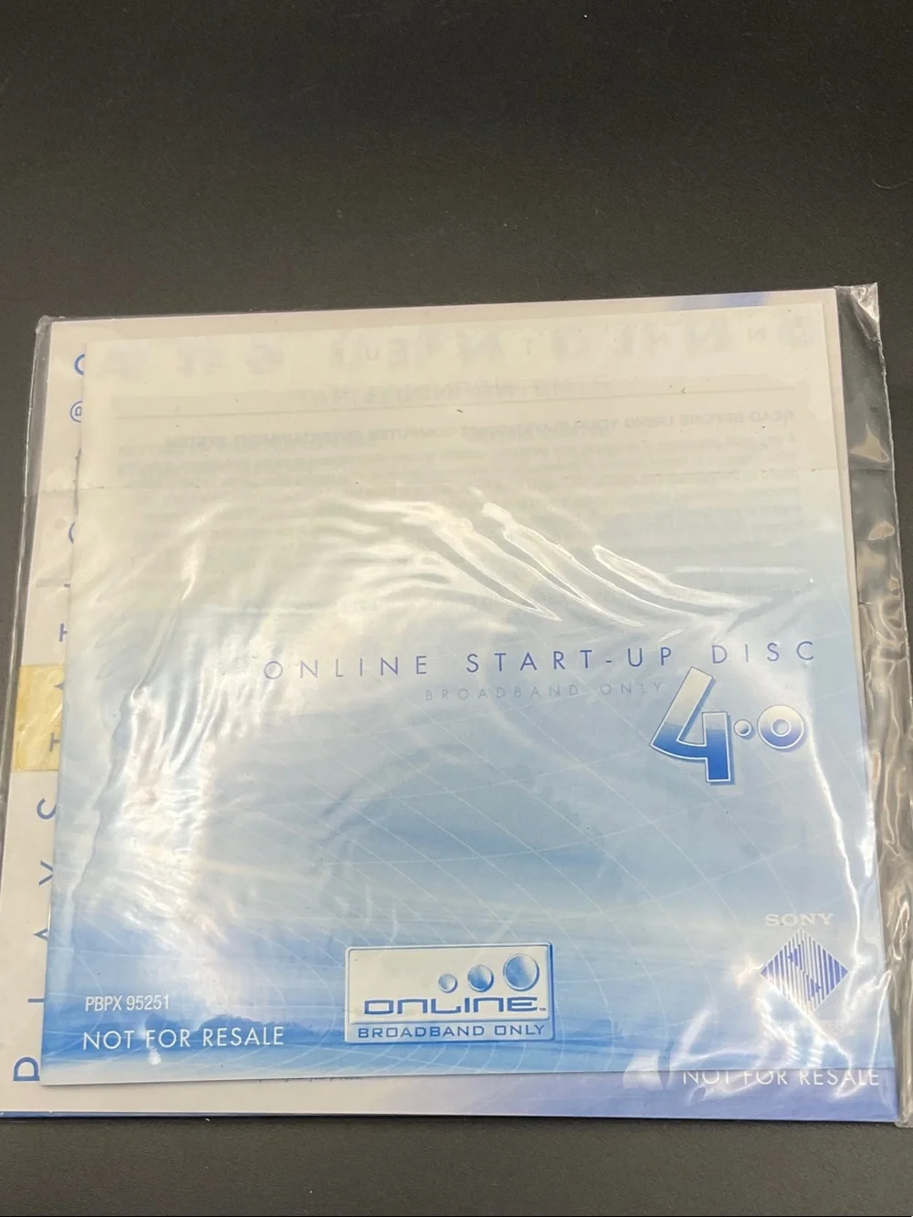 Sony PlayStation 2 Online Start-Up Disc Insert - White/Blue